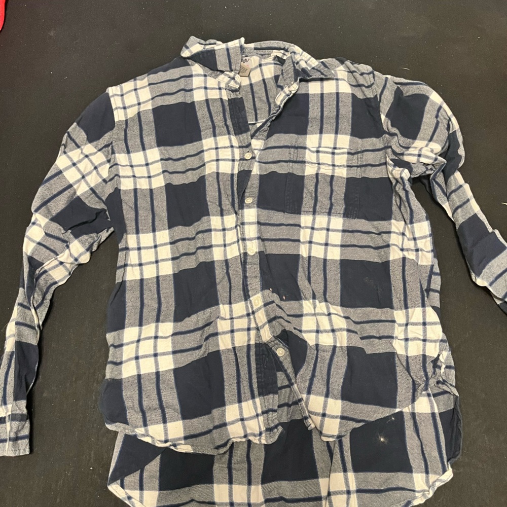 Wrangler Navy and White Checkered Shirt